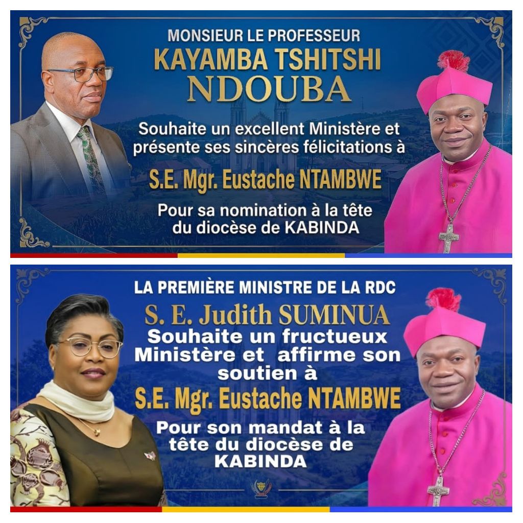 Sacre de Mgr Eustache NTAMBWE : Le Professeur KAYAMBA NDUBA TSHITSHI attendu à Kabinda pour représenter la Première Ministre